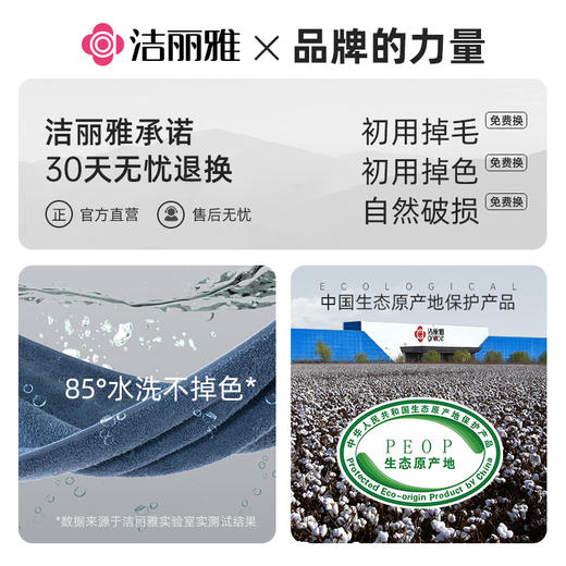 洁丽雅纯棉小方巾女柔软吸水不易掉毛男宝宝家用洗脸擦手小毛巾 商品图4