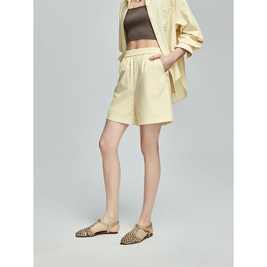 棉仓362685001-初棉慵懒风宽松衬衫+短裤套装 商品图3