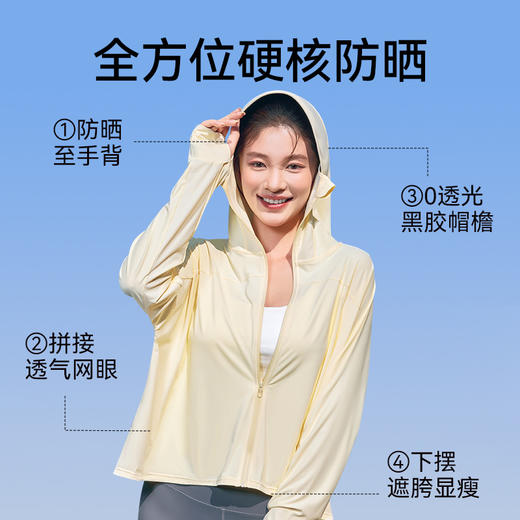 宝娜斯冰丝防晒衣UPF50+防紫外线薄款透气户外骑车防晒服 商品图1