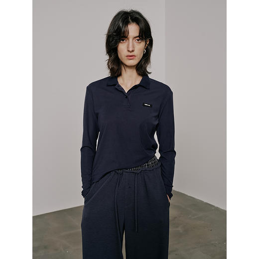 UMILAB【边界】肌理感垂顺亲肤双层松紧腰直筒卫裤休闲裤P1229W 商品图2