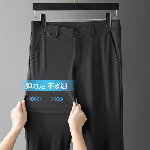 【冰丝】【DDT】大依优型大码直筒商务休闲裤长裤舒适弹力休闲商务简约百搭加肥加大男装 商品图3