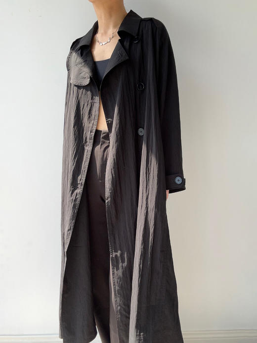 DONSEE10｜DS10SS2540-B 黑色直筒长风衣 商品图6