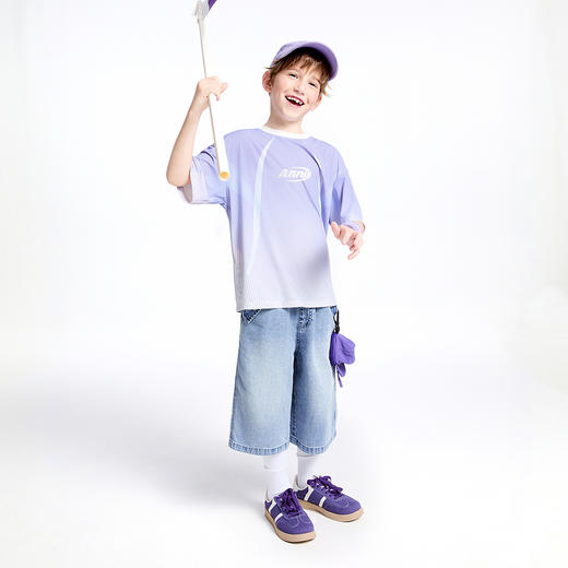 【实体店同款】男童圆领短袖针织衫夏季新款安奈儿童装AB521628 商品图5
