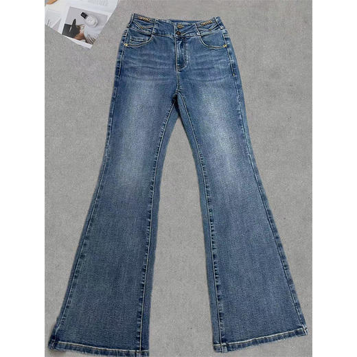 Y5C03N1404【钰米】 弹力微喇牛仔裤 商品图0