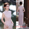 GX时尚改良新中式长款竹节麻无袖旗袍2025春夏新款日常旗袍裙 商品缩略图1