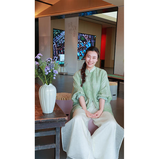 【2026东衣作】阔腿裤（25709121小花白高定款） 商品图0