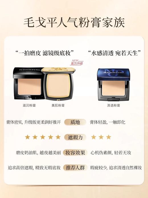 毛戈平 BEAUTY光感清透无痕粉膏 3.5g 配赠三角皮海绵 商品图2
