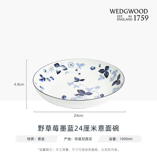 WEDGWOOD威基伍德墨蓝野草莓骨瓷轻奢餐具盘子碗碟套装威基伍德野草莓墨蓝两人食骨瓷餐具套装 商品图7