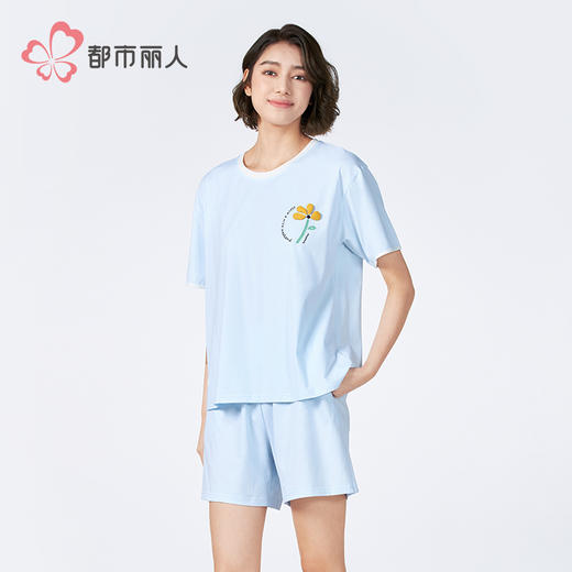 都市丽人会员精选女士棉质短袖套装薄40支TC拉架短袖类LHH2F5 商品图2