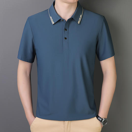 【冰丝】【DCS】大依优型大码翻领短袖POLO衫男加肥大码夏装衣服休闲时尚半袖体恤休闲商务 商品图3