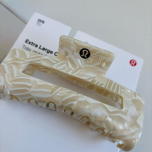 原单正品浅象牙白Lulu超大号女士抓夹！ 商品图9