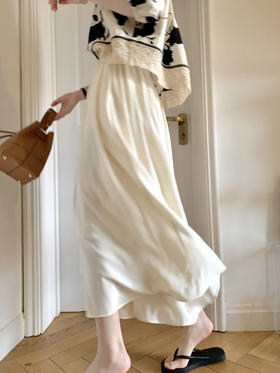 【波光粼粼又凉又垂 是裙子也是裤子 太爱这条纱裤裙了！】春夏新款高腰慵懒风 杨柳皱冰丝光裙裤