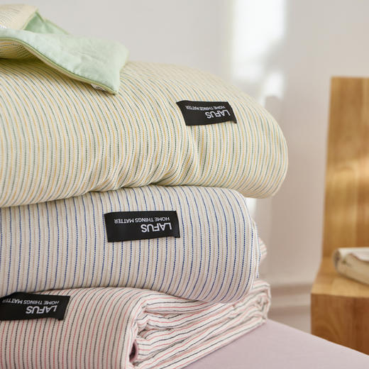 【色织水洗棉全棉夏凉被】2025新款原创侘寂系列全棉夏被-夏被四件套 商品图14