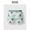 GXG男士【3条装】印花内裤浅绿色性感个性无痕平角裤 商品缩略图2
