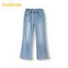 巴拉巴拉女童牛仔裤儿童裤子2025新款夏装长裤微喇裤 商品缩略图4