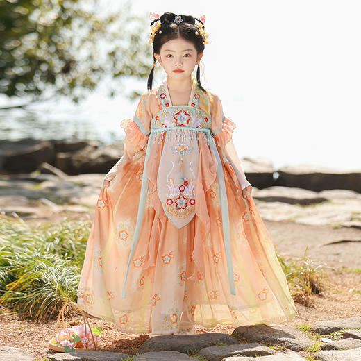 【团购】【苏城纪】清仓特价款 汉服女童襦裙醉江南（玉兔） 商品图3