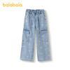 巴拉巴拉童装女童牛仔裤儿童裤子2025夏新款工装长裤 商品缩略图4