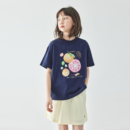 棵初2025年新款童装夏日缤纷水果印花短袖T恤中大童凉感抗菌上衣 商品图4