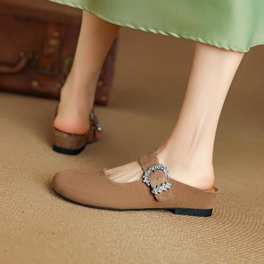 【预售5天】夏季厚底坡跟内增高包头勃肯拖鞋NJMK&K1505 商品图4