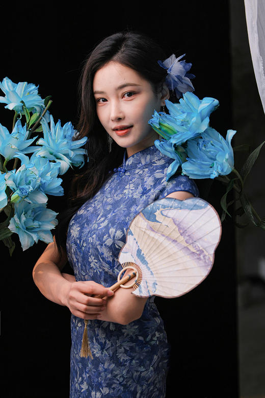 逸红颜明月优选#行走的花间诗旗袍「蘅也」素雅清秀花影成衣，高端纯苎麻纤维 商品图10