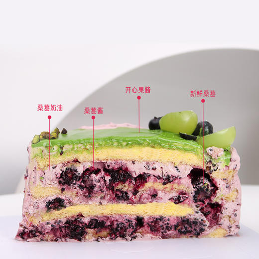 【开心果绿野】青提蓝莓特调开心果奶油-桑葚水果生日蛋糕 商品图1