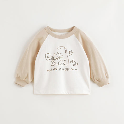 马克珍妮男童线条涂鸦长袖T恤 宝宝纯棉上衣2025年春装新款250113 商品图3