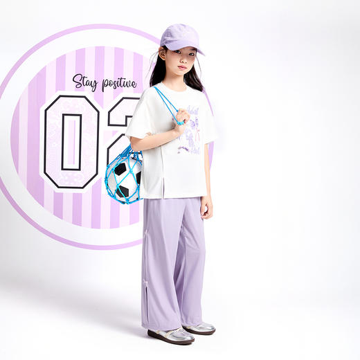 【实体店同款】女童全腰梭织单裤夏季新款安奈儿童装AG526675 商品图5