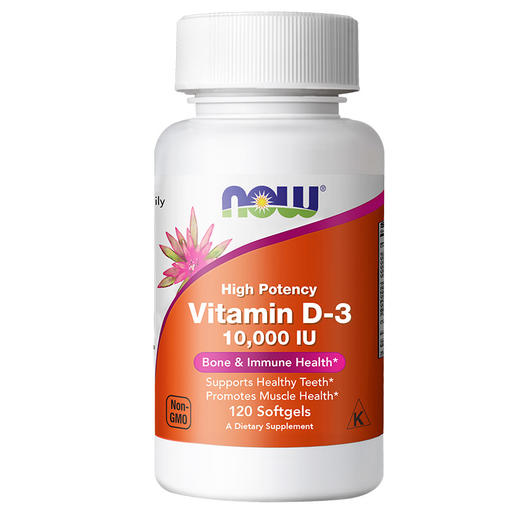 NOW诺奥维生素D3软胶囊（10000IU）120粒/瓶 商品图4