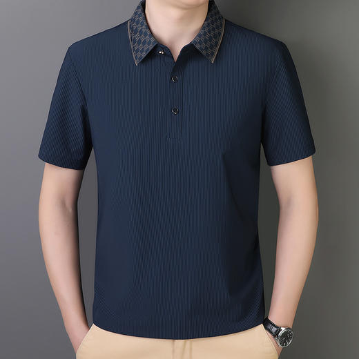 【冰丝弹力】【DCS】大依优型大码翻领短袖POLO衫男加肥大码夏装衣服休闲时尚半袖体恤休闲商务 商品图6