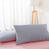 【针织棉枕套】日式无印全棉针织棉枕头套良品简约条纹纯棉单人天竺棉枕套一对 商品缩略图5