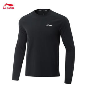 李宁专业跑步速干凉爽长袖T恤男子2025春季新款圆领运动长袖ATLV029