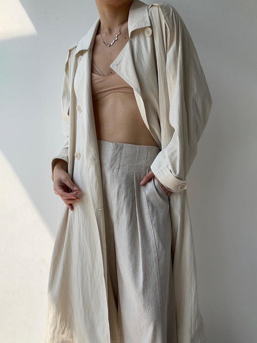 DONSEE10｜DS10SS2540-A 米白直筒长风衣 商品图3