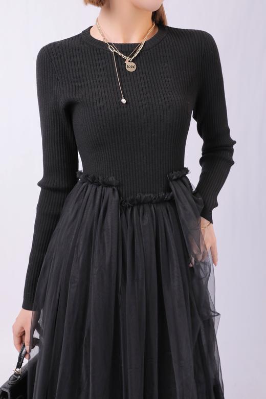 33GAR071004#拼结毛织连衣裙 商品图3
