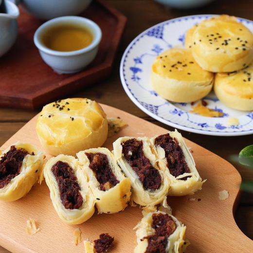 【下单后48小时发货】大末新中式 奶香红豆酥480g*2盒 商品图6