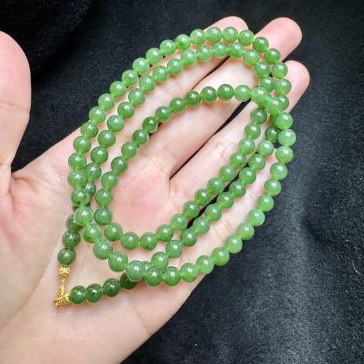 玉美人菲菲^S925和田玉圆珠项链约5mm+ 商品图0