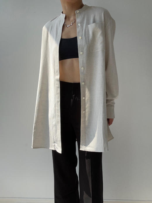 DONSEE10｜DS10SS2514-A 米白休闲长款衬衫 商品图3