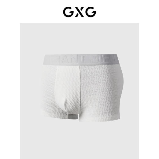 GXG男士【3条装】内裤肌理棉氨透气抑菌平角四角内裤 商品图1