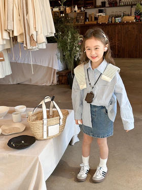 老米优品🎈从小童到大童的size！《儿童糖果色落肩袖纯棉衬衫》ins风，松弛感拉满！太赞了吧~