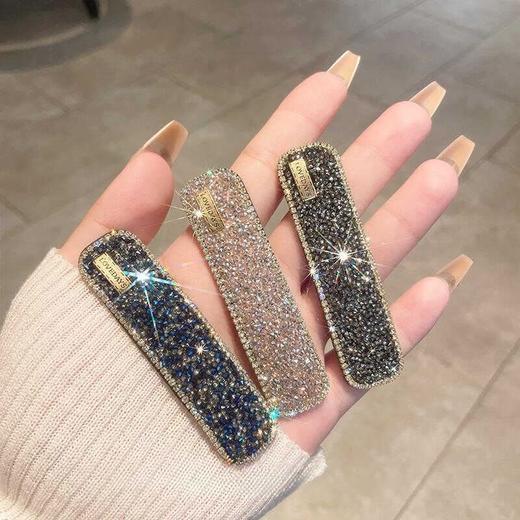 【19.9抢3件❗满钻一字发夹】法式满天星侧边夹，高级感时尚气质，前额刘海夹简约百搭bb夹掰掰发饰QQ 商品图0