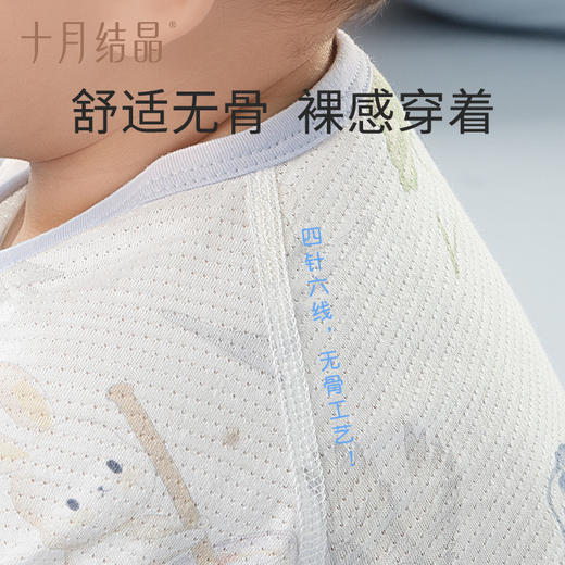 婴儿夏季薄款纯棉短袖连体衣 赠【便携洗衣皂80g*5块】 商品图3