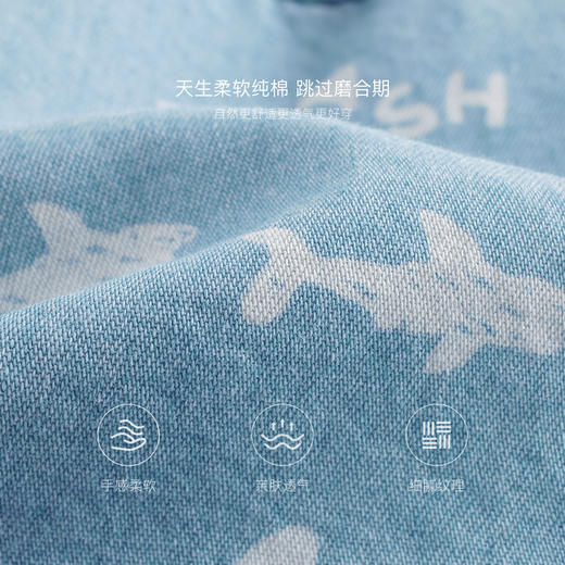 马克珍妮男童趣味印花软牛仔短裤宝宝纯棉裤子2025夏装新款550867 商品图4