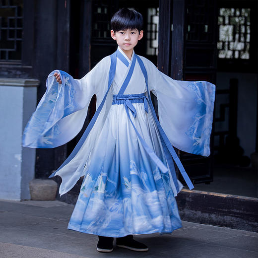 苏城纪童装汉服男童-山涧行蓝 商品图0