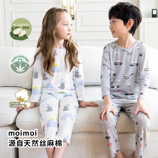 2套减10元❗️【丝麻棉天然抗菌】韩国moimoi {长袖套}春夏儿童长袖家居服套装睡衣 商品图10