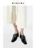 HIDEMI 【侯佩岑同款】进口牛皮金属扣搭襻设计感尖方头粗跟可调节扣高跟鞋单鞋 黑色/白色 商品缩略图12