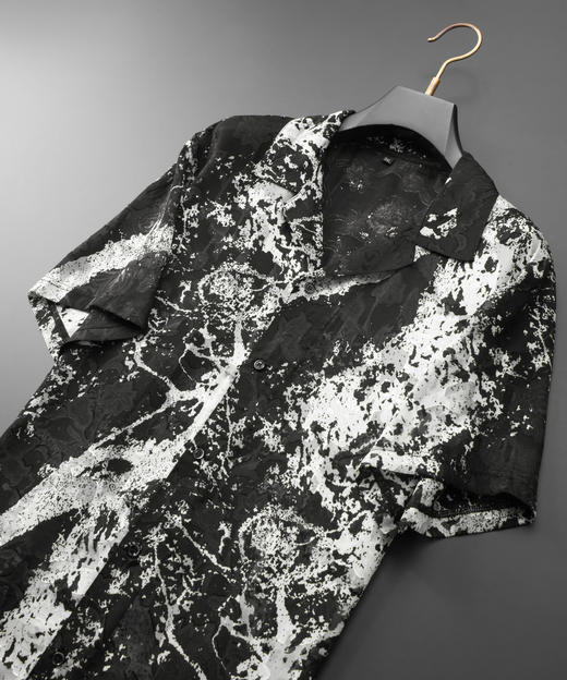 【戗驳领】【DDA】大依优型大码花衬衫短袖衬衫翻领衬衣商务休闲透气半袖夏季上衣男士 商品图6