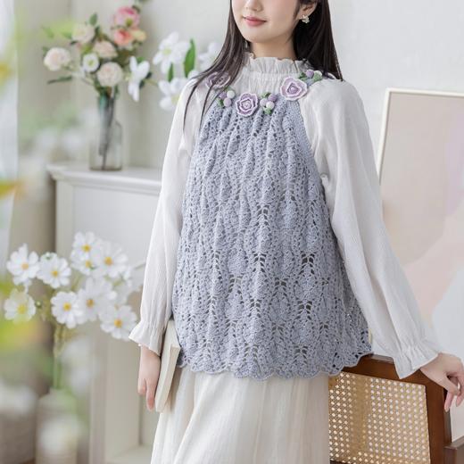 苏苏姐家艺禾挂脖背心手工DIY编织钩针蕾丝线羊毛线团上衣材料包 商品图3