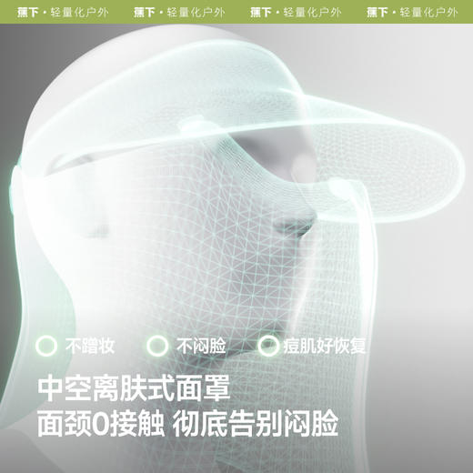 【25年新品】蕉下女士零触全防护空顶防晒帽AS721 商品图2