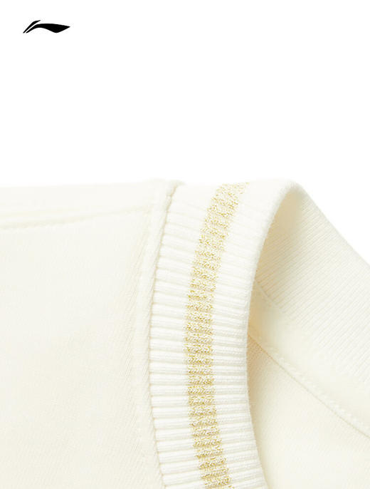 李宁日进斗金丨圆领卫衣女2025春季新款百搭正肩运动上衣AWDV182 商品图2