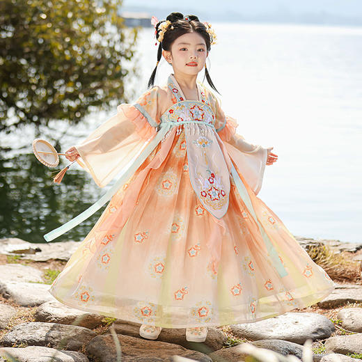 【团购】【苏城纪】清仓特价款 汉服女童襦裙醉江南（玉兔） 商品图0