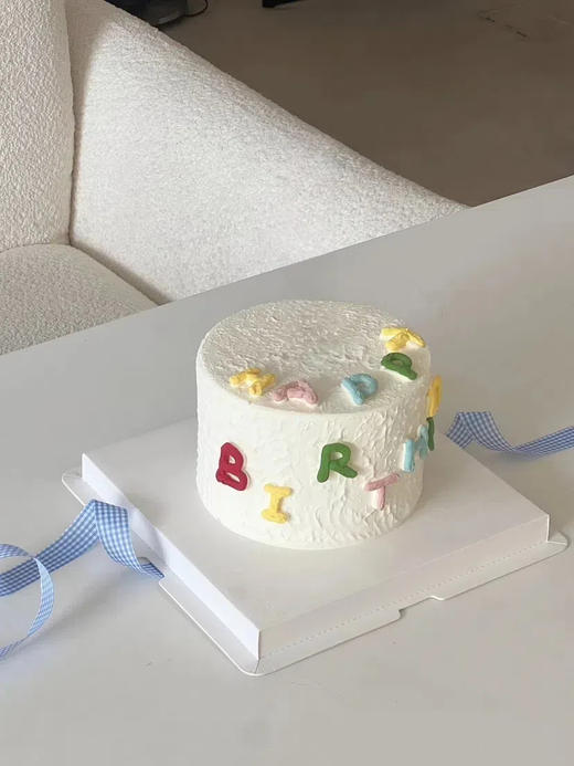 极简Happy Birthday蛋糕 商品图0